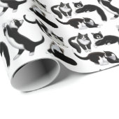 I Love Tuxedo Cats Wrapping Paper Cadeaupapier (Rol Hoek)