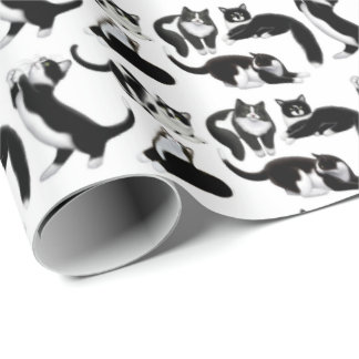 I Love Tuxedo Cats Wrapping Paper Cadeaupapier