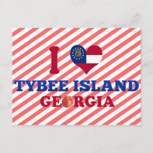 I Love Tybee Island, Georgia Briefkaart