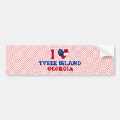 I Love Tybee Island, Georgia Bumpersticker (Voorkant)