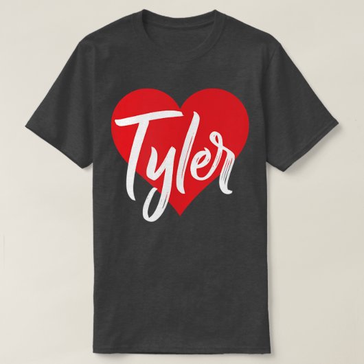 I Love Tyler First Name Tshirt I Heart Named (Design voorkant)