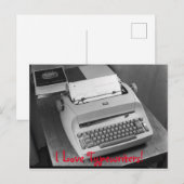 I Love Typewriters  IBM Briefkaart (Voorkant / Achterkant)