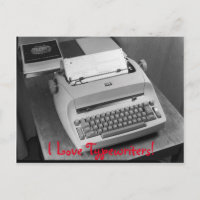 I Love Typewriters IBM Briefkaart
