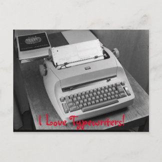 I Love Typewriters  IBM Briefkaart