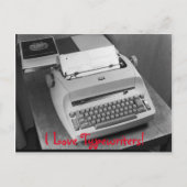 I Love Typewriters  IBM Briefkaart (Voorkant)