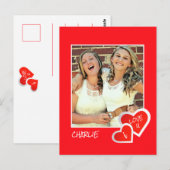 I Love U, Cute Hearts - Custom Photo Personised Briefkaart (Voorkant / Achterkant)