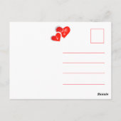I Love U, Cute Hearts - Custom Photo Personised Briefkaart (Achterkant)