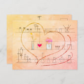 "I love U" gespeld door glaswerk briefkaart (Voorkant / Achterkant)