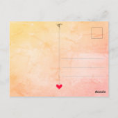 "I love U" gespeld door glaswerk briefkaart (Achterkant)