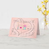 "I love U" gespeld met glaswerk - lege kaart (Gele Bloem)