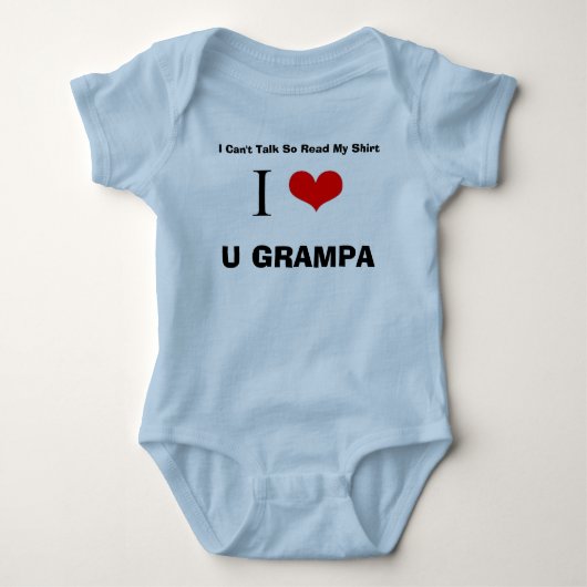 I Love U Grampa Romper (Voorkant)