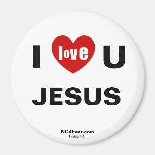 I Love U JESUS Refkoelkast Magnet