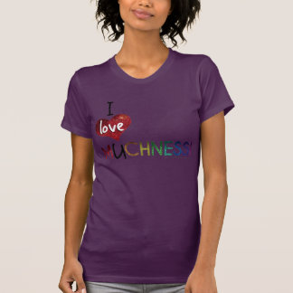I Love U MUCHNESS Inspirerend Glitter T shirt