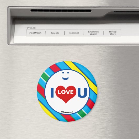 I LOVE U Multi kleur Koelkast Magnet (Insitu (Vaatwasser))