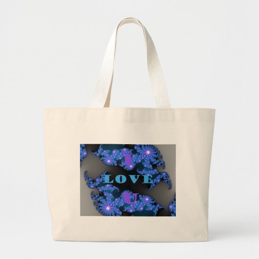 I Love U.png Grote Tote Bag (Voorkant)