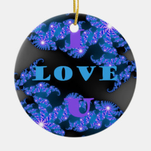 I Love U.png Keramisch Ornament