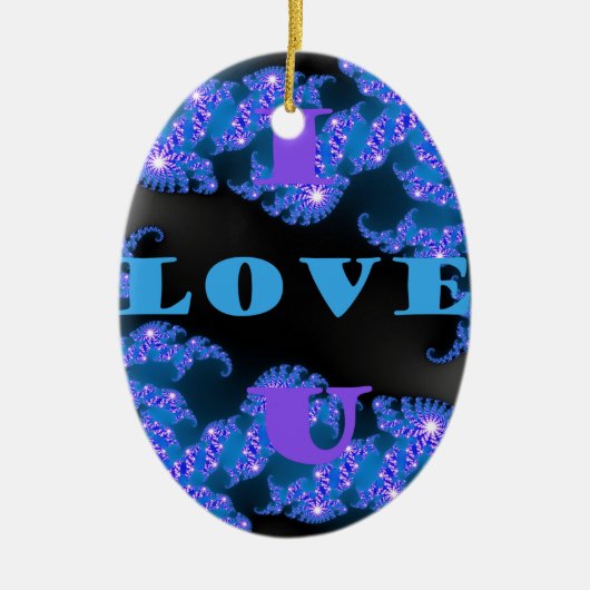 I Love U.png Keramisch Ornament (Voorkant)