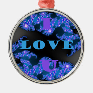 I Love U.png Metalen Ornament