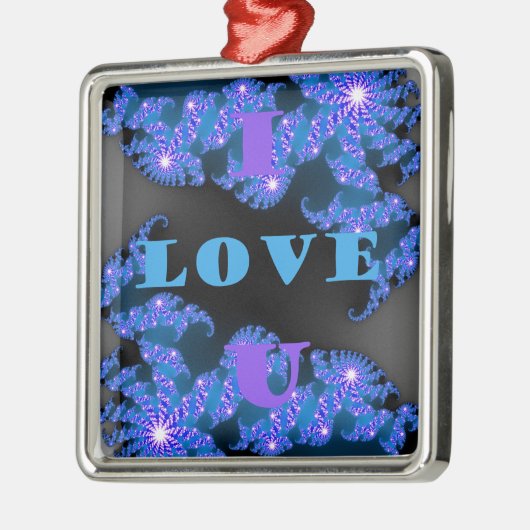 I Love U.png Metalen Ornament (Links)