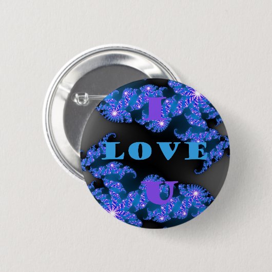 I Love U.png Ronde Button 5,7 Cm (Voorkant /achterkant)