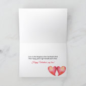 I Love U Retro Liefdes Hart Tekst Typografie Kaart (Binnen)