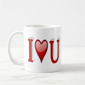 I Love U Valentijnsdag foto Koffiemok (Links)