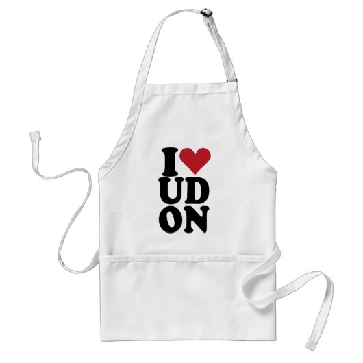 I-Love-UDON Standaard Schort (Voorkant)