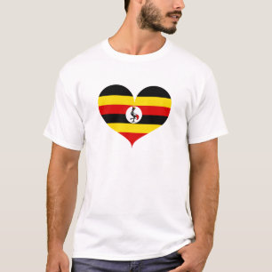 I Love Uganda Flag T-shirt