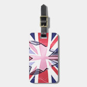 "I Love UK" Kunstdruk Bagagelabel (Voorkant verticaal)