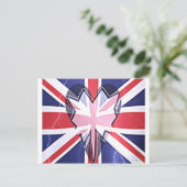 "I Love UK" Kunstdruk Briefkaart (Staand voorkant)
