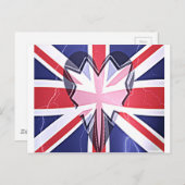 "I Love UK" Kunstdruk Briefkaart (Voorkant / Achterkant)