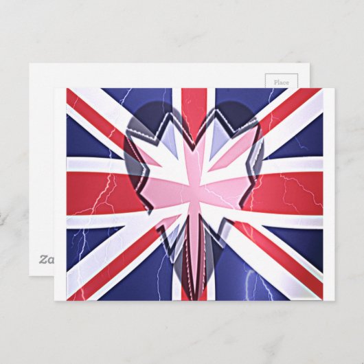 "I Love UK" Kunstdruk Briefkaart (Voorkant / Achterkant)