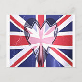 "I Love UK" Kunstdruk Briefkaart (Voorkant)