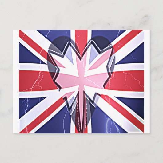 "I Love UK" Kunstdruk Briefkaart (Voorkant)