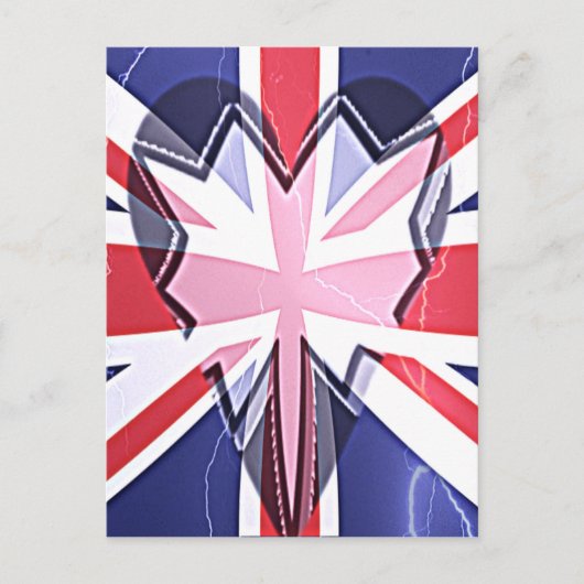 "I Love UK" Kunstdruk Briefkaart (Voorkant)