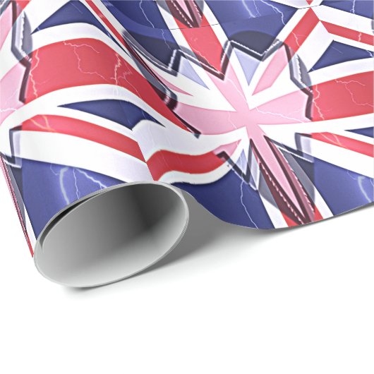 "I Love UK" Kunstdruk Cadeaupapier (Rol Hoek)