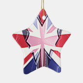 "I Love UK" Kunstdruk Keramisch Ornament (Rechts)