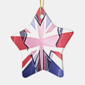 "I Love UK" Kunstdruk Keramisch Ornament (Links)