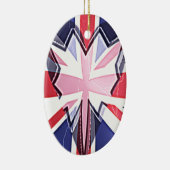 "I Love UK" Kunstdruk Keramisch Ornament (Rechts)