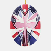 "I Love UK" Kunstdruk Keramisch Ornament (Voorkant)