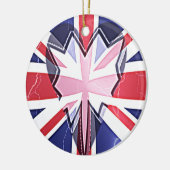 "I Love UK" Kunstdruk Keramisch Ornament (Links)