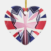 "I Love UK" Kunstdruk Keramisch Ornament (Voorkant)