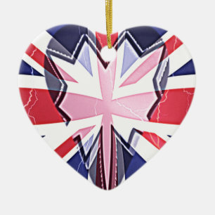 "I Love UK" Kunstdruk Keramisch Ornament