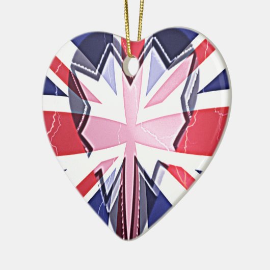 "I Love UK" Kunstdruk Keramisch Ornament (Links)