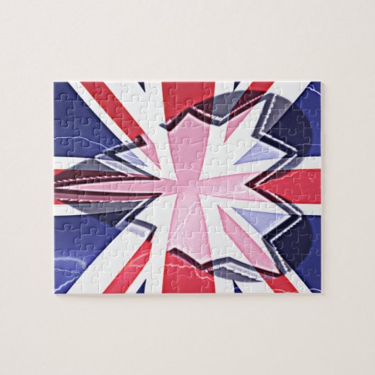 "I Love UK" Kunstdruk Legpuzzel (Horizontaal)
