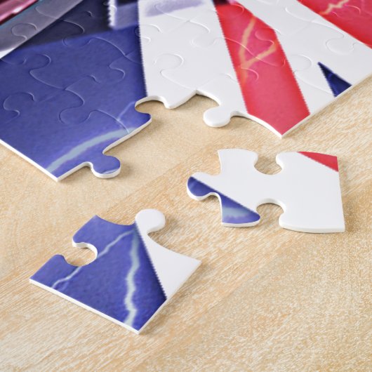 "I Love UK" Kunstdruk Legpuzzel (Zijkant)
