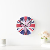 "I Love UK" Kunstdruk Ronde Klok (Huis)