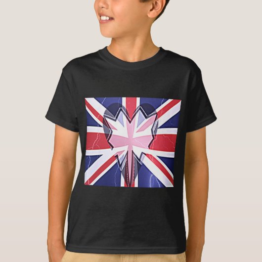 "I Love UK" Kunstdruk T-shirt (Voorkant)