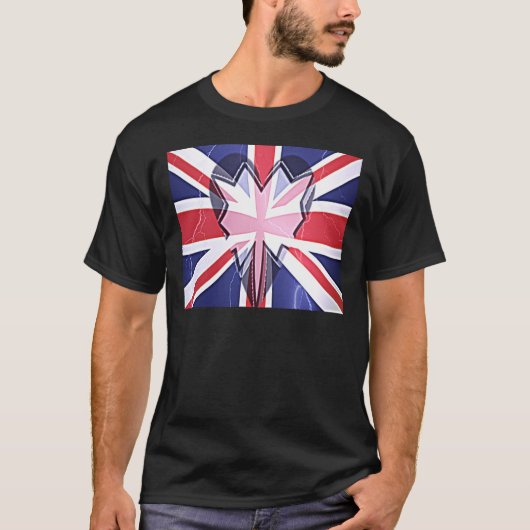 "I Love UK" Kunstdruk T-shirt (Voorkant)