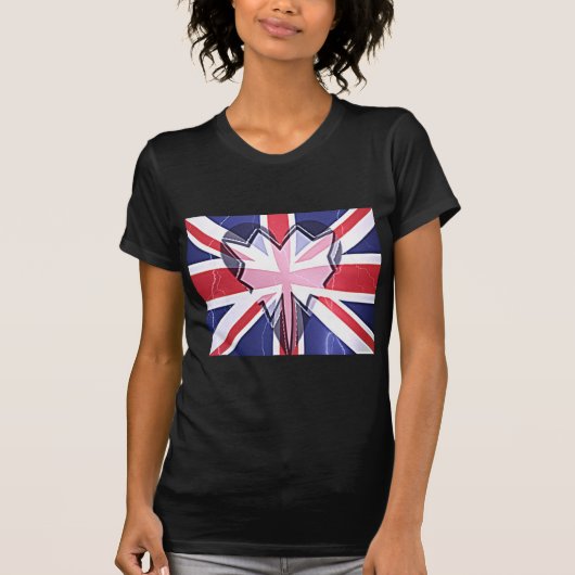 "I Love UK" Kunstdruk T-shirt (Voorkant)